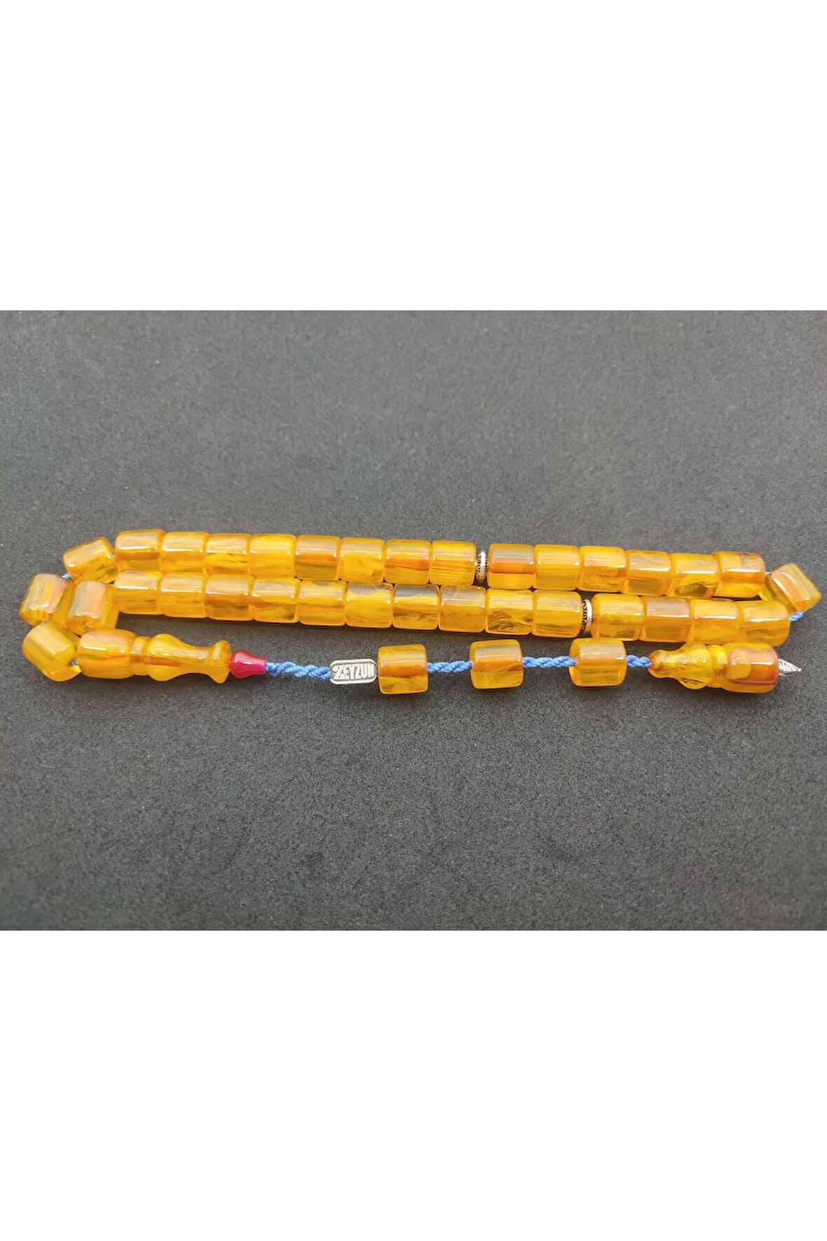Zeyzun Usta Eseri Dik Damar (İmza Çivi Ara Pullar Gümüş) Sıkma Kehribar Sertifikalı 7491