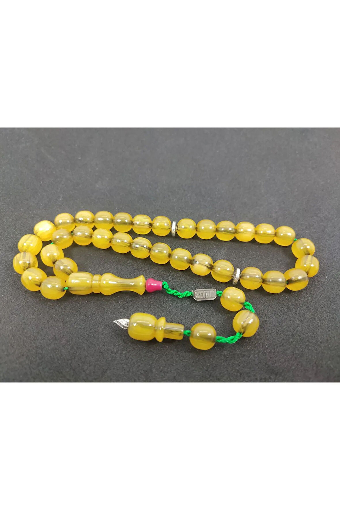 Zeyzun Usta Eseri Dik Damar (İmza Çivi Ara Pullar Gümüş) Sıkma Kehribar Sertifikalı 7494