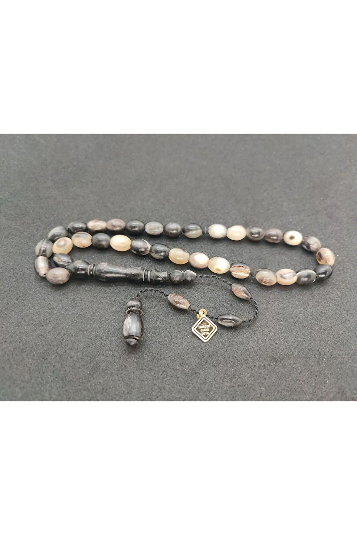 İskeçeli Cemil Usta Eseri Nadir Tür Alaca Renk Koç Boynuzu Sertifikalı 7725