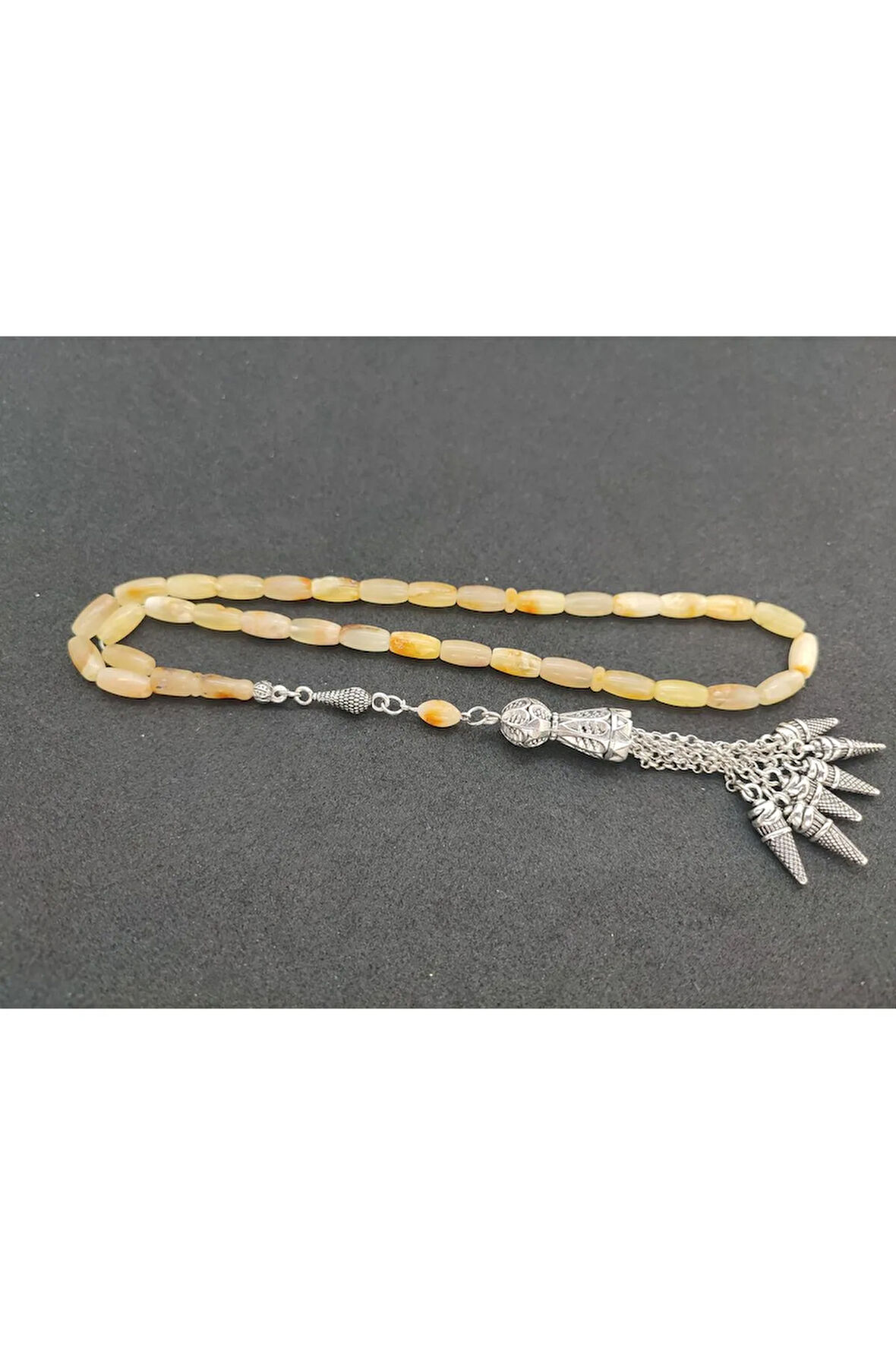 Kaçkar Usta Eseri 16.91 Gr. 475 Ayar Gümüş Püsküllü 10.86 Gr. Mat Kaya Damla Sertifikalı 7733