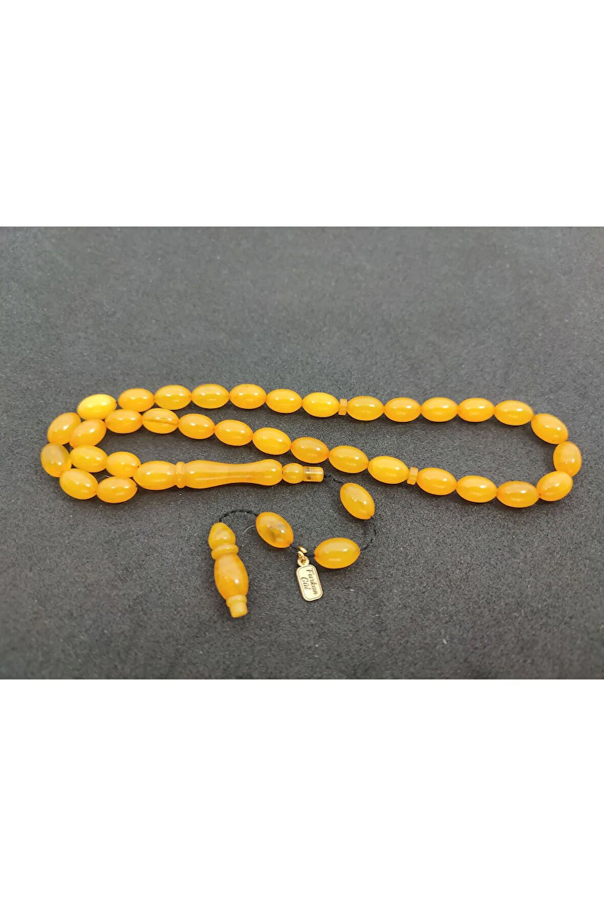 Furkan Gül Usta Eseri 0.6 Şeffaf Delim Çift Kat Cilalı Sıkma Kehribar Sertifikalı 7818