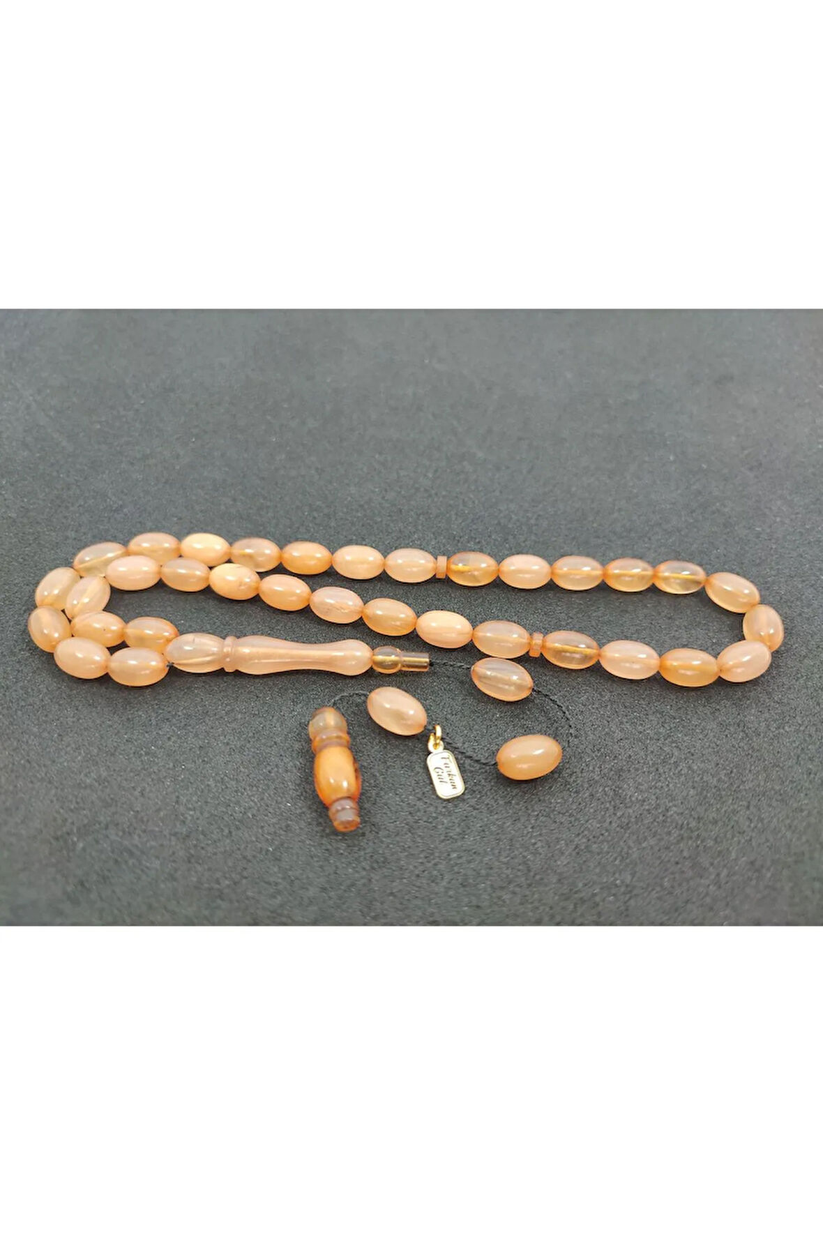 Furkan Gül Usta Eseri 0.6 Şeffaf Delim Çift Kat Cilalı Sıkma Kehribar Sertifikalı 7826