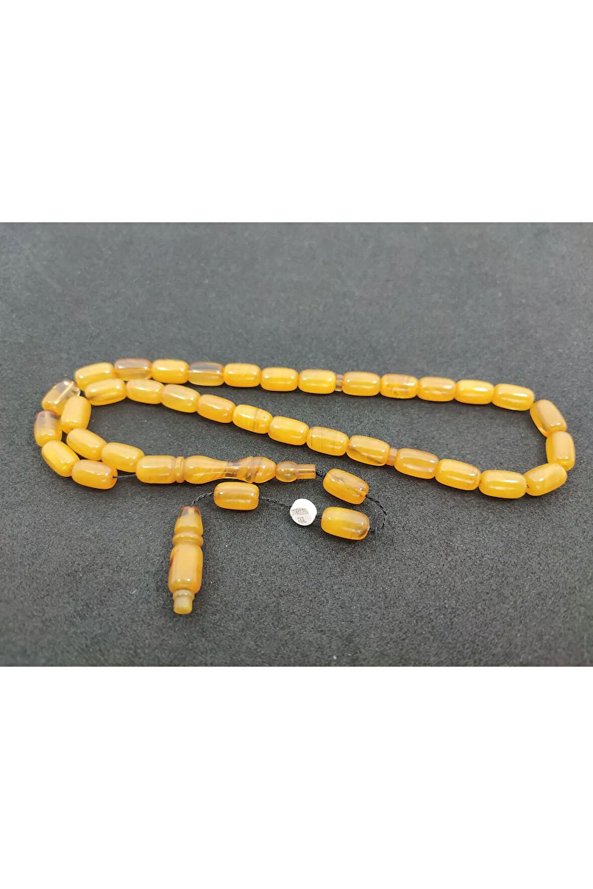 Furkan Gül Usta Eseri 0.6 Şeffaf Delim Çift Kat Cilalı Sıkma Kehribar Sertifikalı 7827