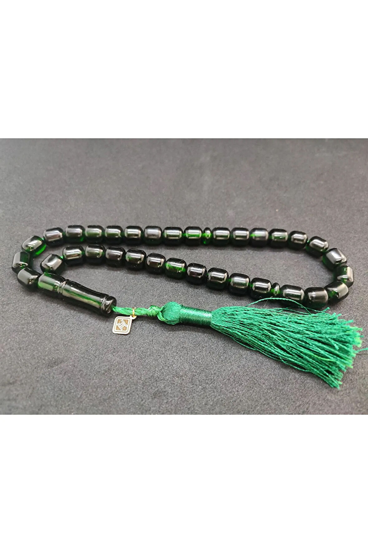 Junaid Hasan Usta Eseri Eski Usül 12 Kat İpe Dizilmiş Antik Model Sıkma Kehribar Sertifikalı 7902