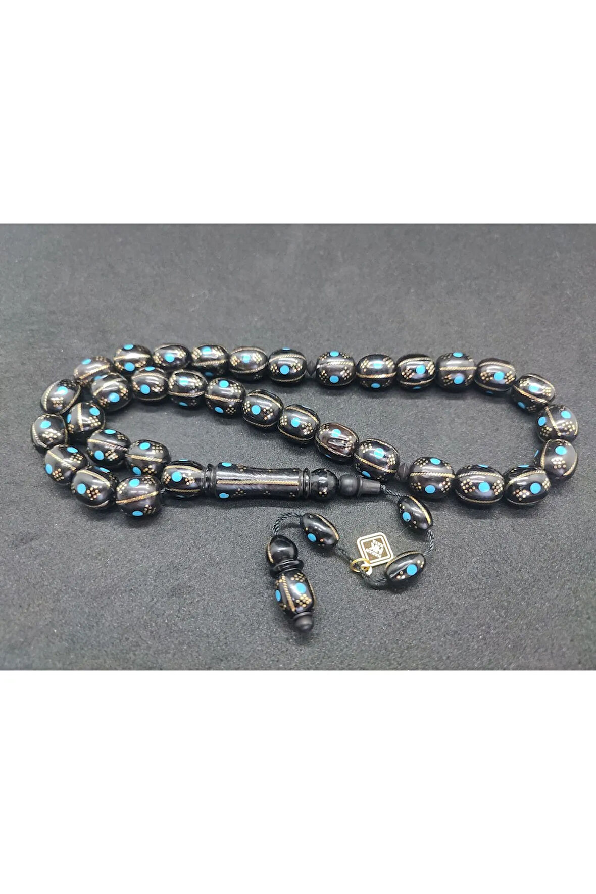 Hakan Kaya Usta Eseri Mineli 4 lü Gümüş Yarma ve Çakımlı İnci Siyahı Kuka Sertifikalı 8069