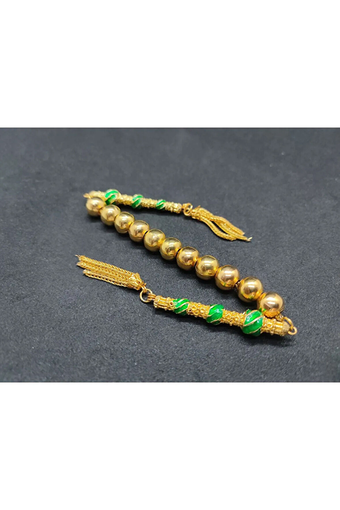 Düşük Ayar Gümüş Tesbih Çift Parça Nakkaş İmame Zaza Model Sertifikalı 8150