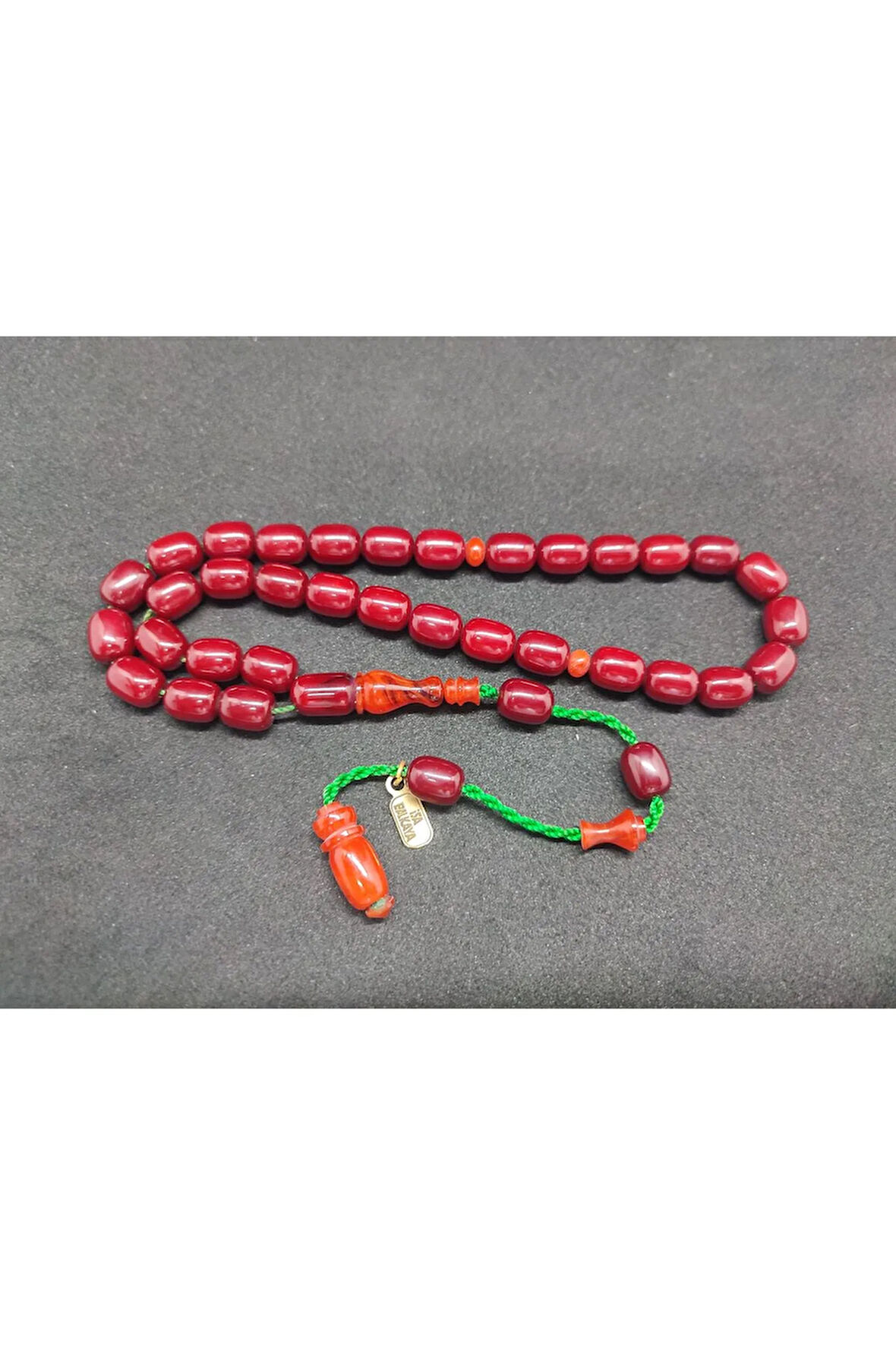 İsa Balkaya Usta Eseri Çift Parça İmame Eski Usul Havşalı Eski Sıkma Kehribar Sertifikalı 8295