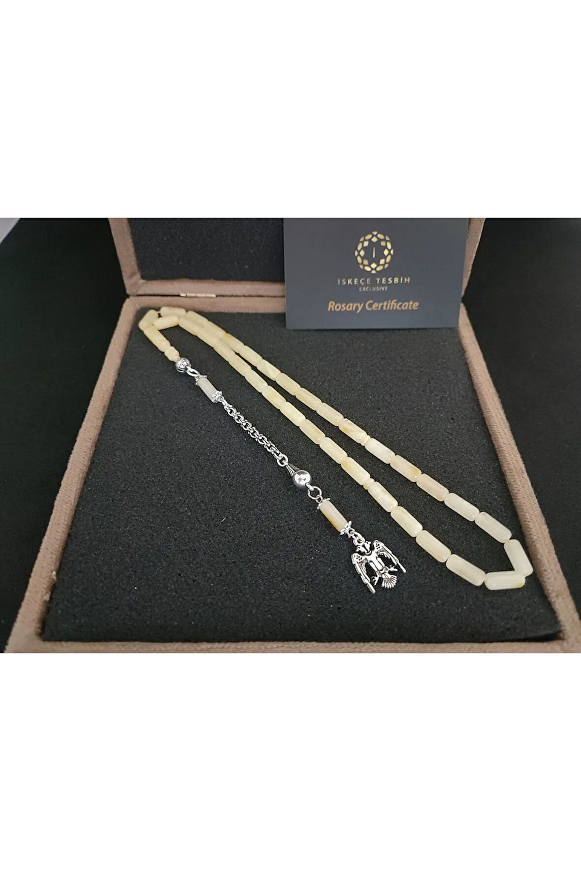 Kadife VIP Kutulu Gümüş Püsküllü Hatasız 11.45 Gr. Baltık Kraliçe Kaya Damla Sertifikalı 8303