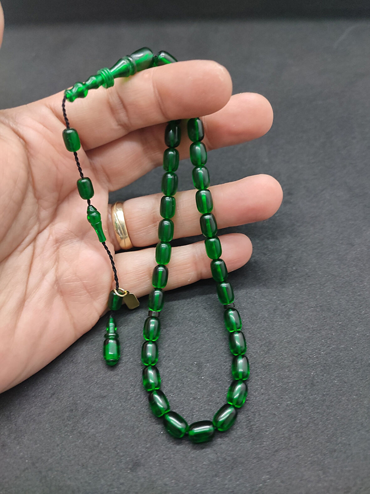 Başka Yerde Yok!!! Furkan Gül Usta Eseri Halkalı İmame El Boy Ateş-i Kehribar Sertifikalı 8333