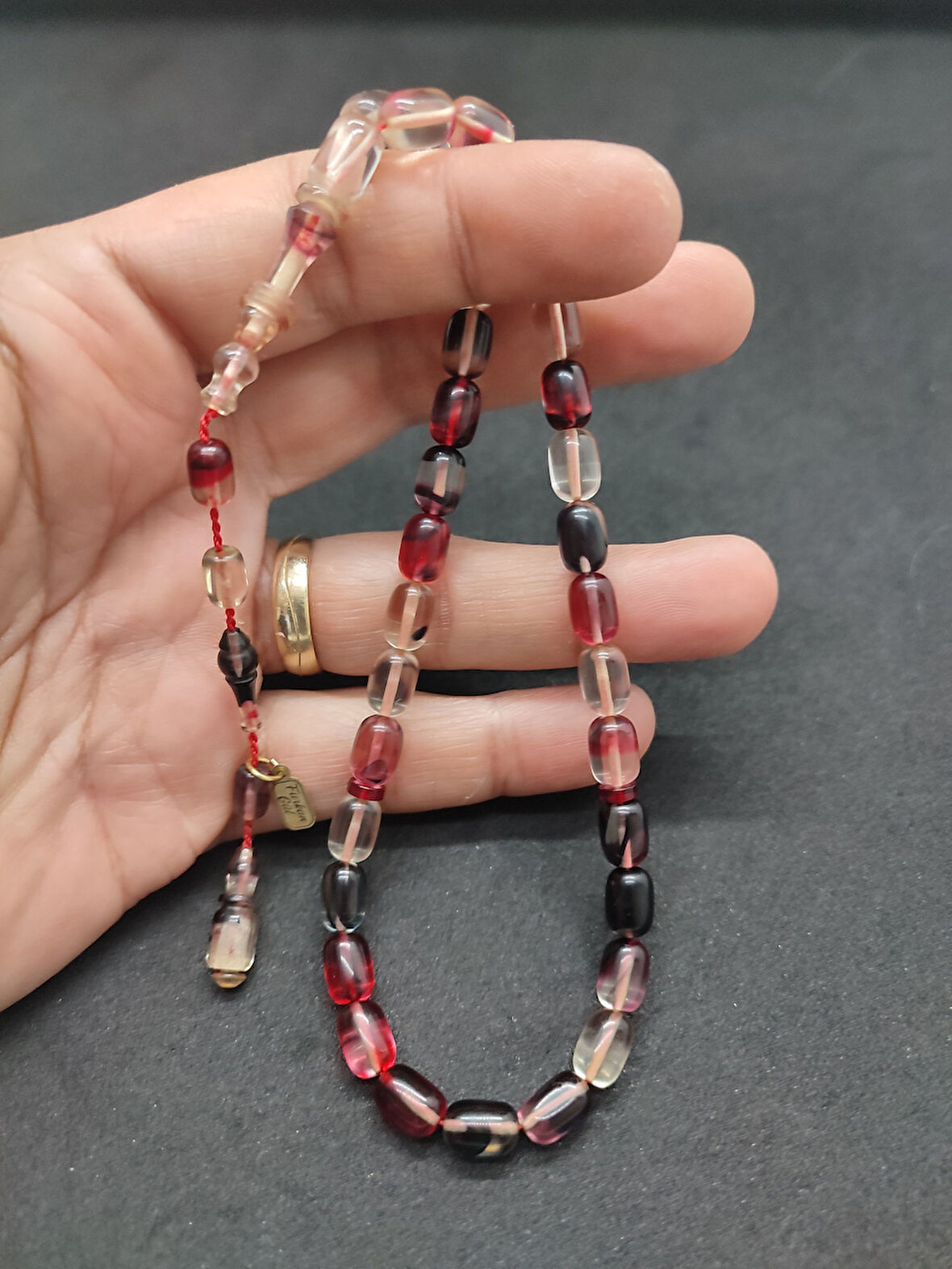 Başka Yerde Yok!!! Furkan Gül Usta Eseri Halkalı İmame El Boy Ateş-i Kehribar Sertifikalı 8336