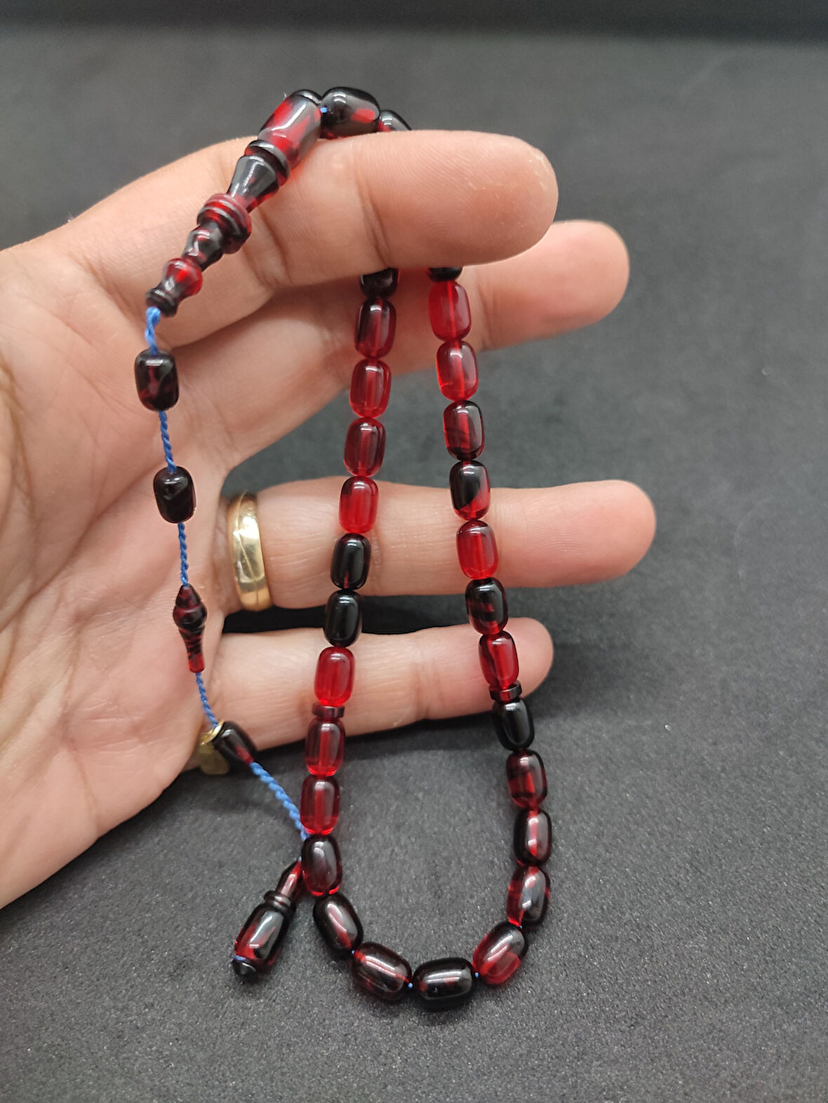 Başka Yerde Yok!!! Furkan Gül Usta Eseri Halkalı İmame El Boy Sıkma Kehribar Sertifikalı 8343