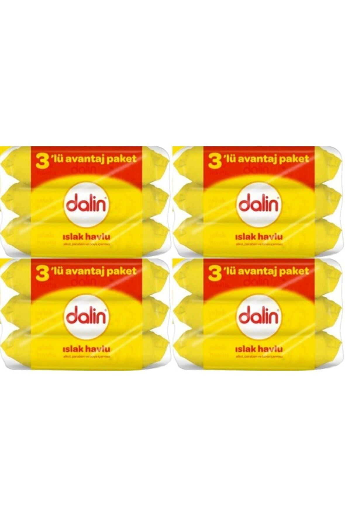 DALİN Islak Temizleme Mendili 56'lı (3 Lü Paket) X 4'lü