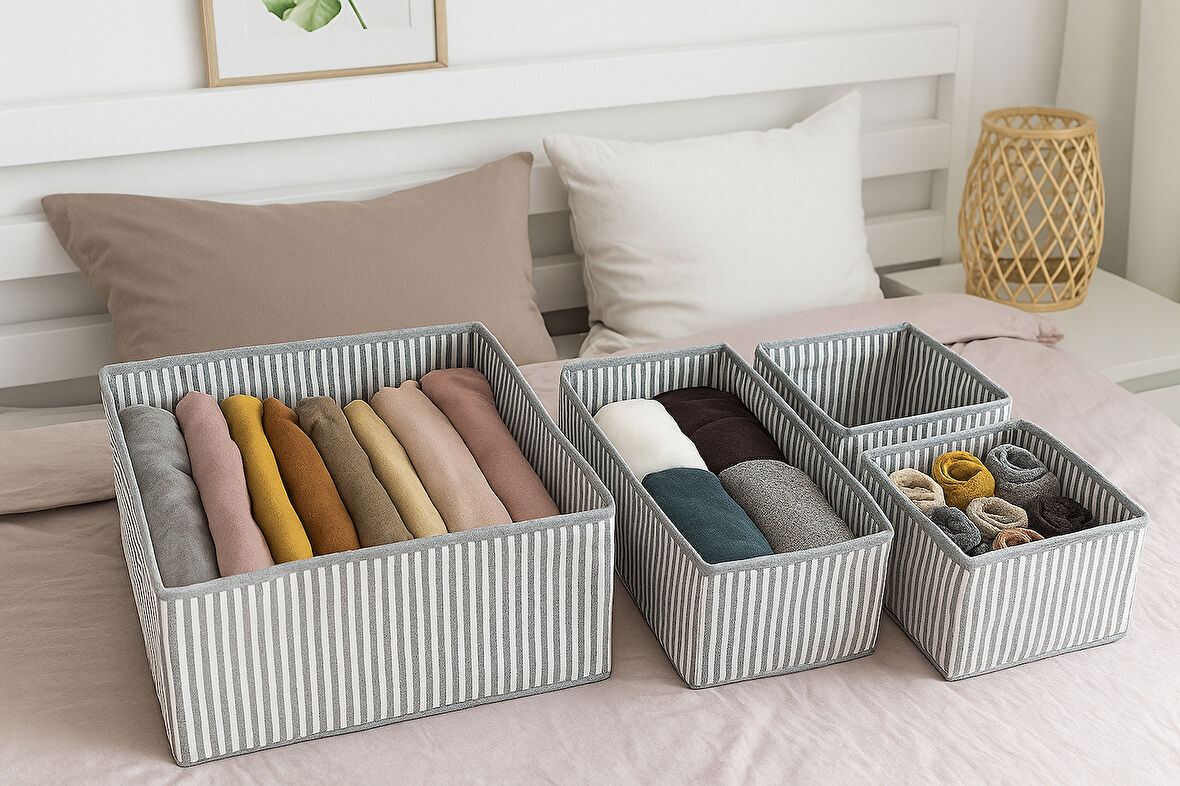 4'lü Çekmece Düzenleyici Kutu Seti