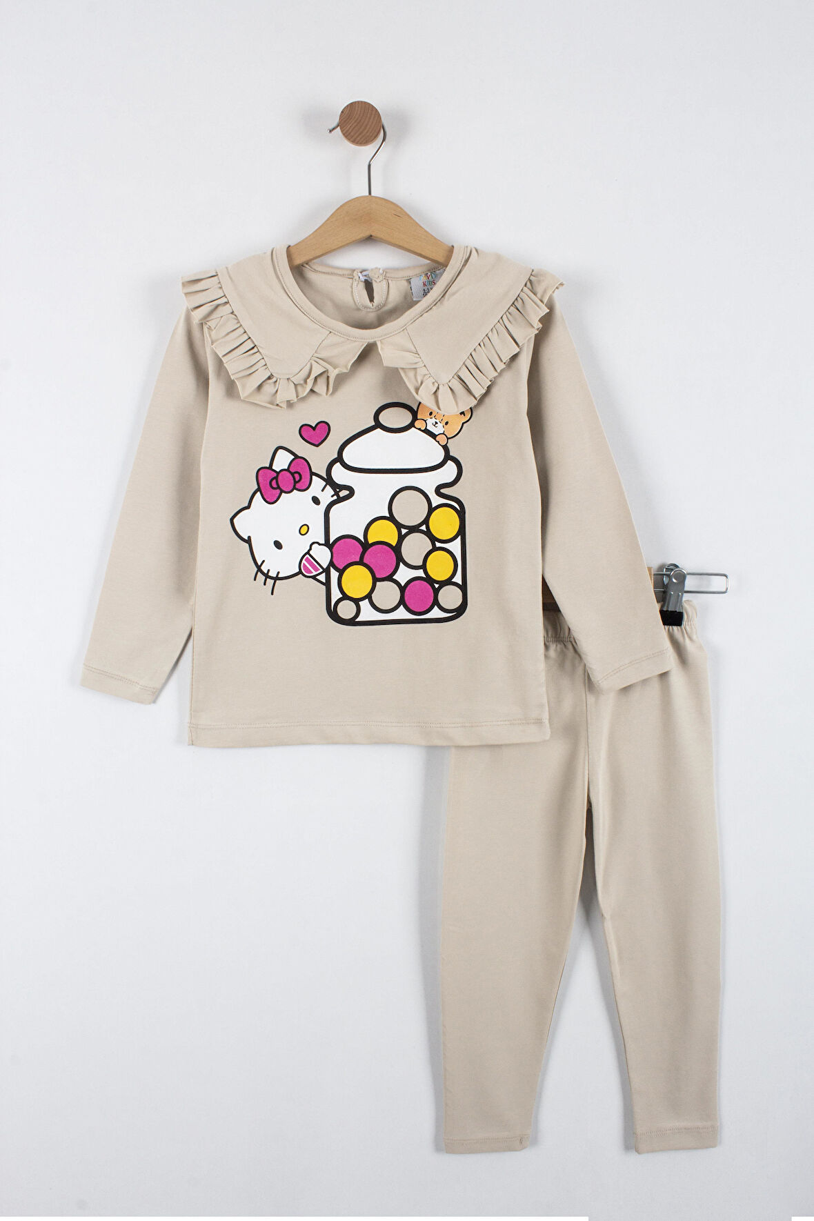 Hello Kitty Baskılı Taytlı Kız Çocuk Alt Üst Takım
