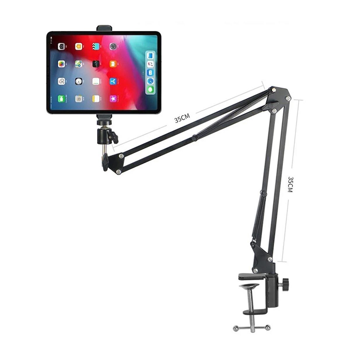 360 Esnek Hareketli Uzun Kol Masa başı Yatak akıllı Telefon Tablet Tutucu iPhone-İPad Uyumlu Stand