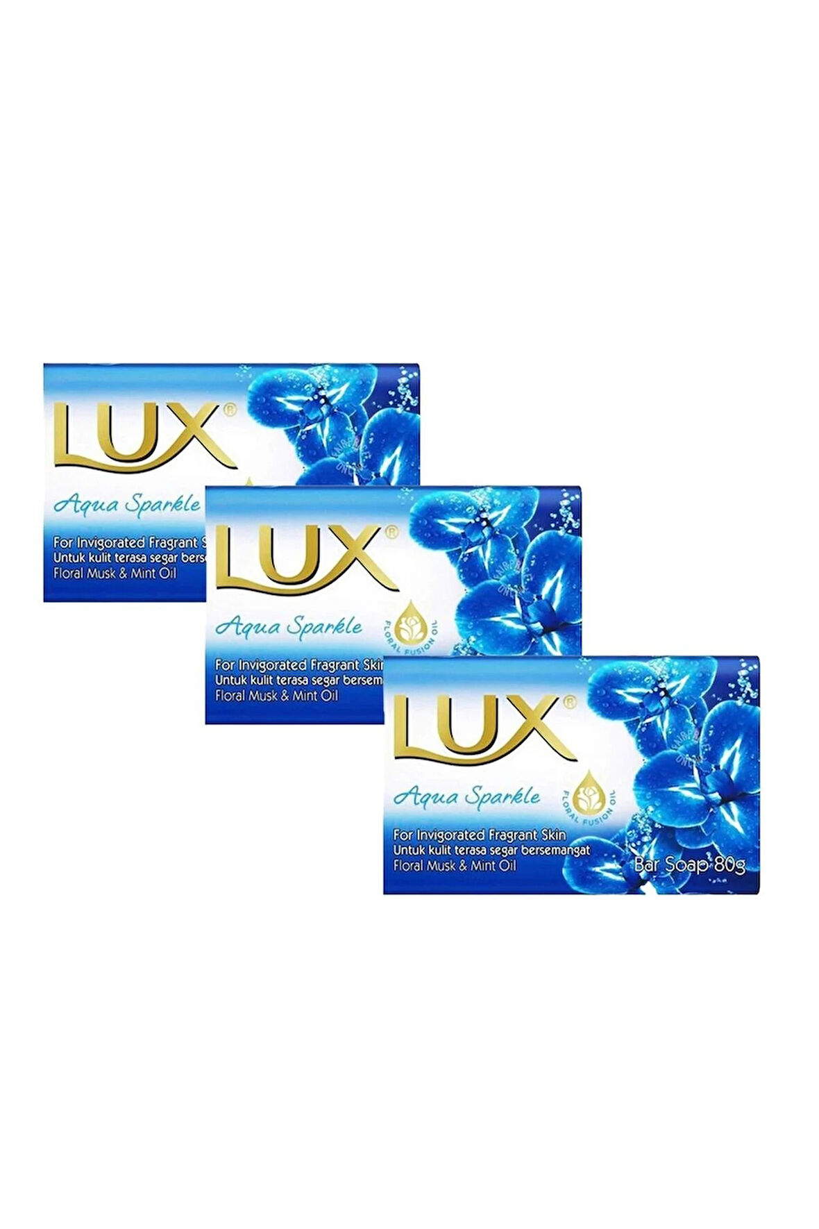 LUX 3 Ad. Lüx Sabun Mavi 80 gr  Aqua Sparkle