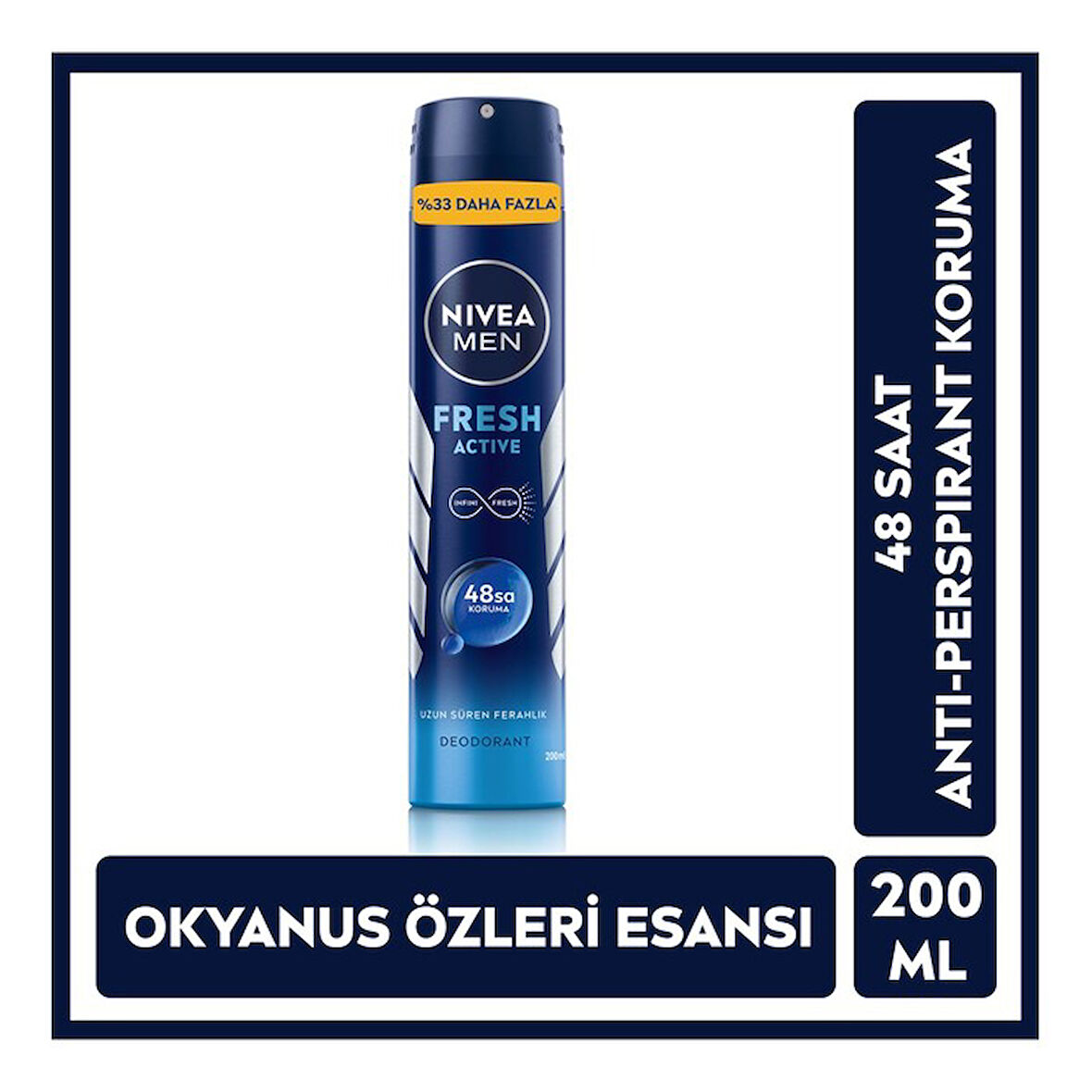 NIVEA Men Fresh Active Deodorant Sprey 200 Ml