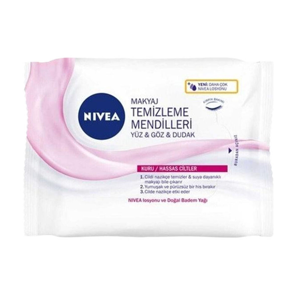 NIVEA Makyaj Temizleme Mendilleri Yüz & Göz & Dudak 25'li