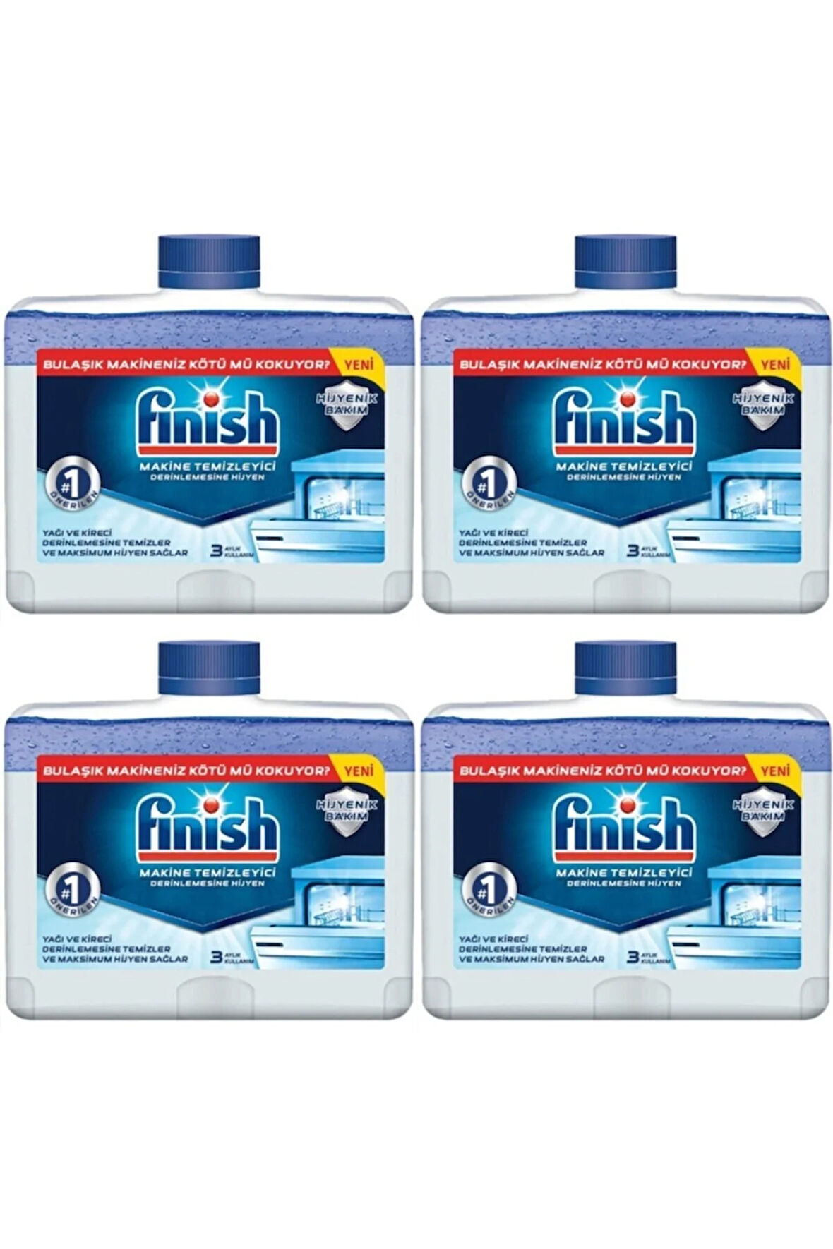 Finish Makine Temizleyici Sıvı 250 ml 4 Adet