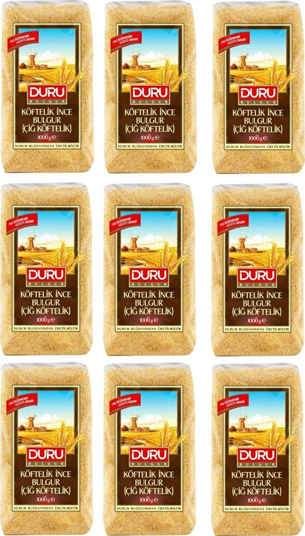 Duru Köftelik Ince Bulgur Çiğköftelik 9 x 1 KG