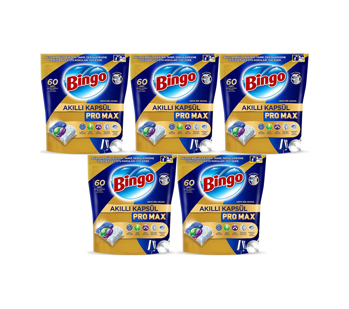 Bingo Akıllı Kapsül Pro Max Bulaşık Makinesi Deterjanı 300 Adet 