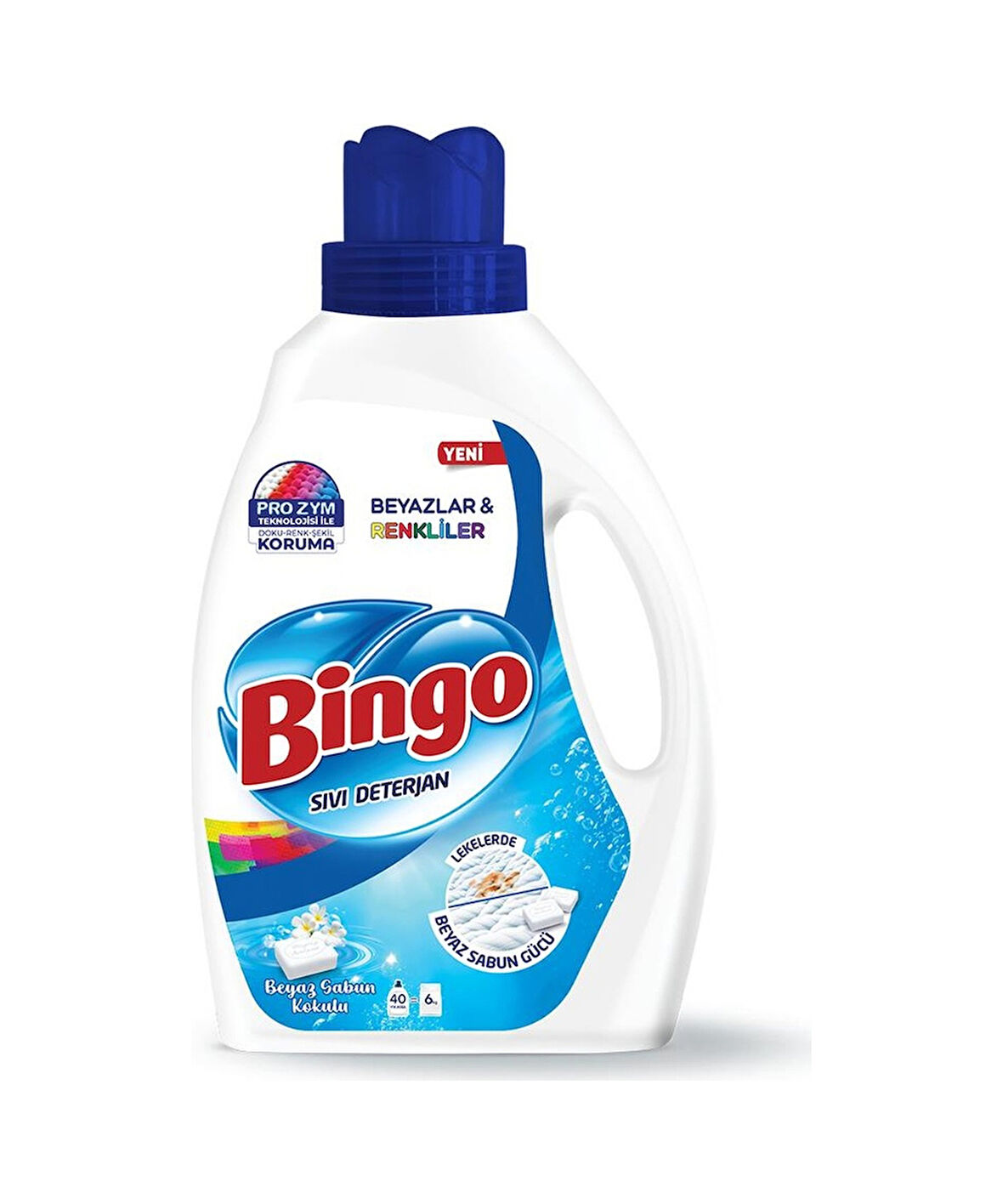 Bingo Beyazlar ve Renkliler için Beyaz Sabun Kokulu Sıvı Çamaşır Deterjanı 2 x 2600 ML