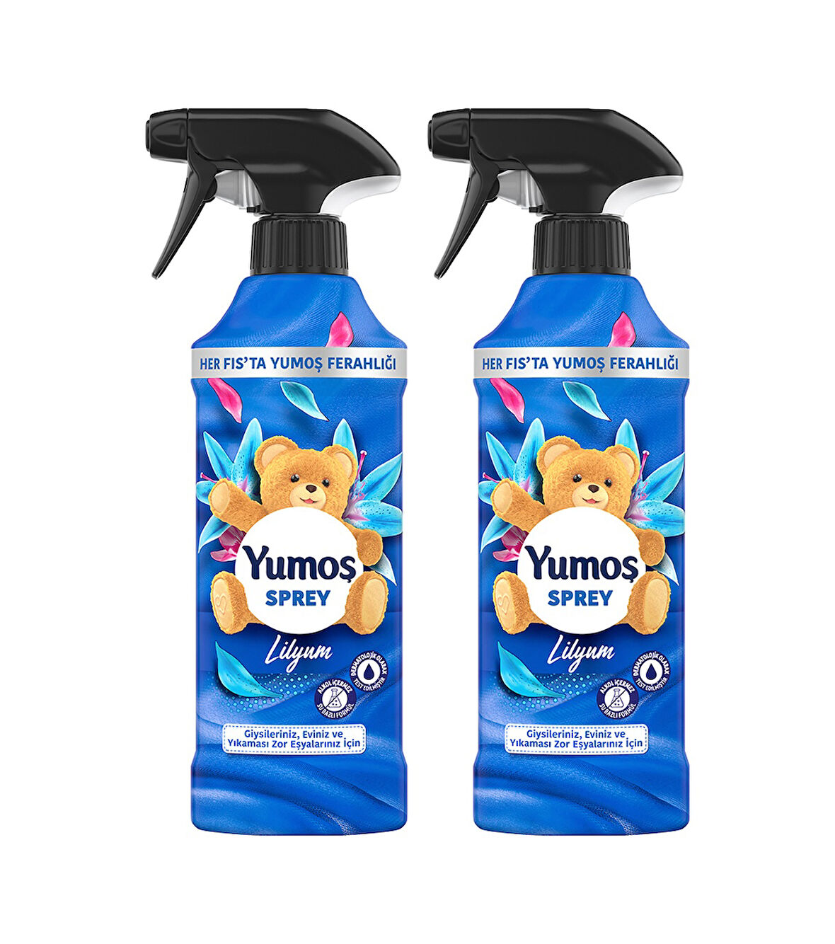Yumoş Sprey Yıkaması Zor Eşyalar için Lilyum 2 x 450 ML