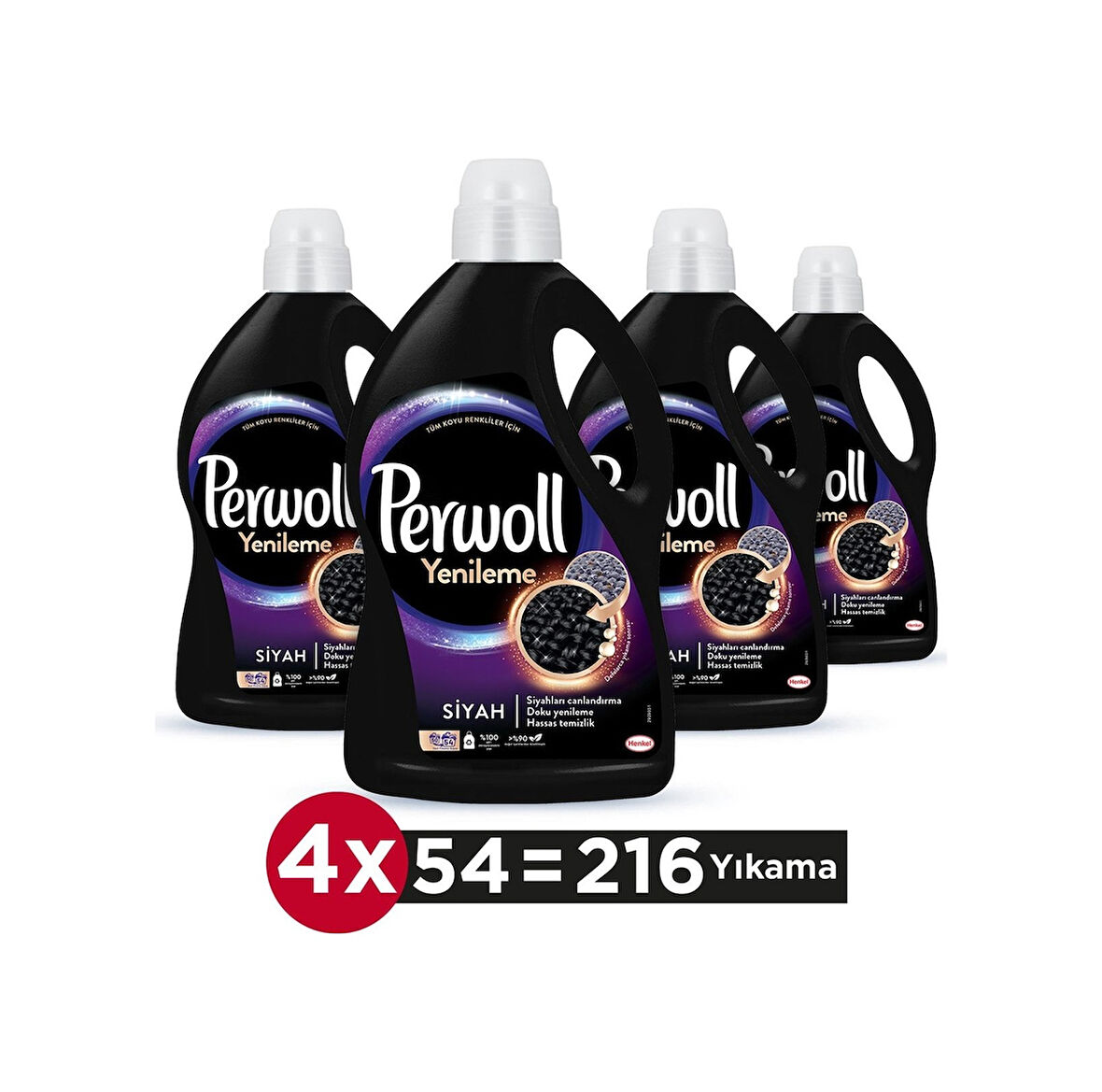 Perwoll Siyah Renkliler için Sıvı Çamaşır Deterjanı 54 Yıkama 4 x 2.97 L