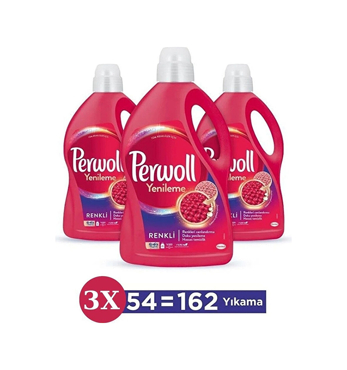 Perwoll Renkli Yenileme Hassas Bakım Sıvı Çamaşır Deterjanı 3 x 2970 ML