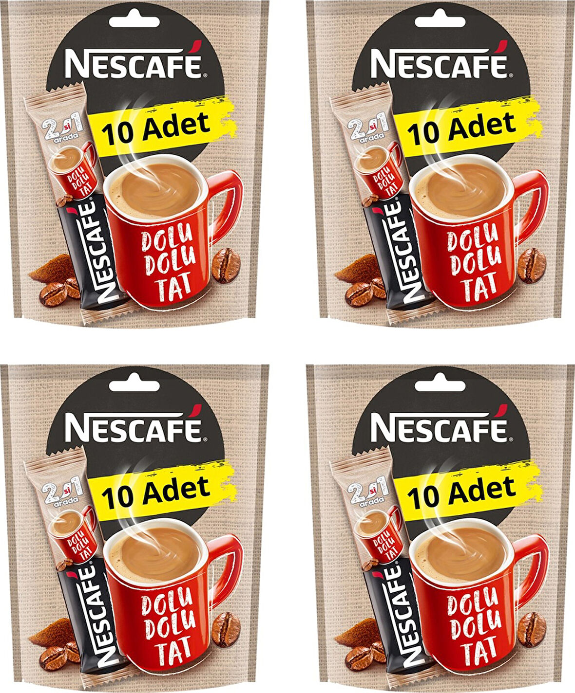 Nescafe 2 si 1 Arada Kahve 4 x 10'lu