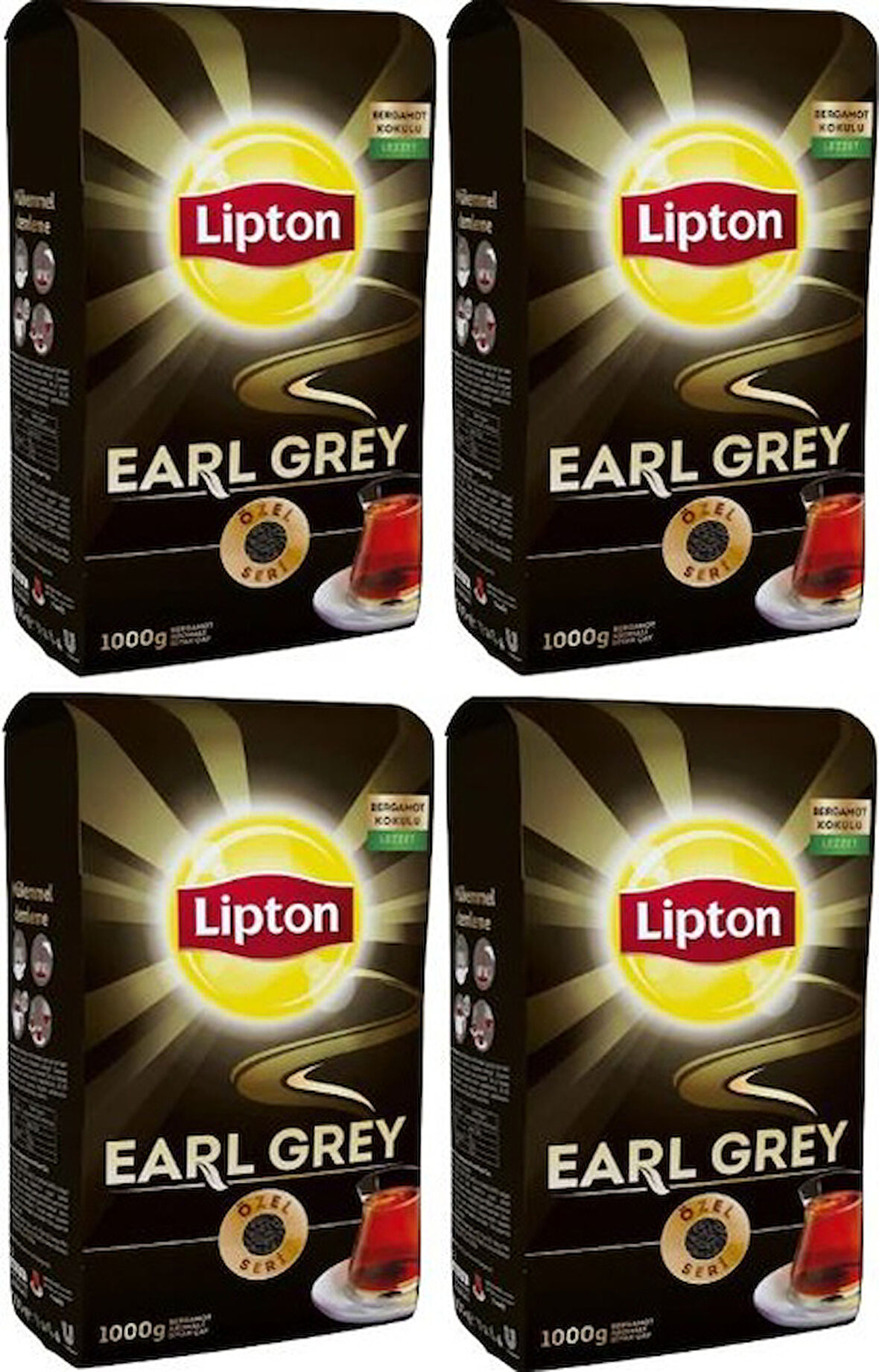 Lipton Earl Grey Bergamot Aromalı Siyah Dökme Çay 4 x 1 KG