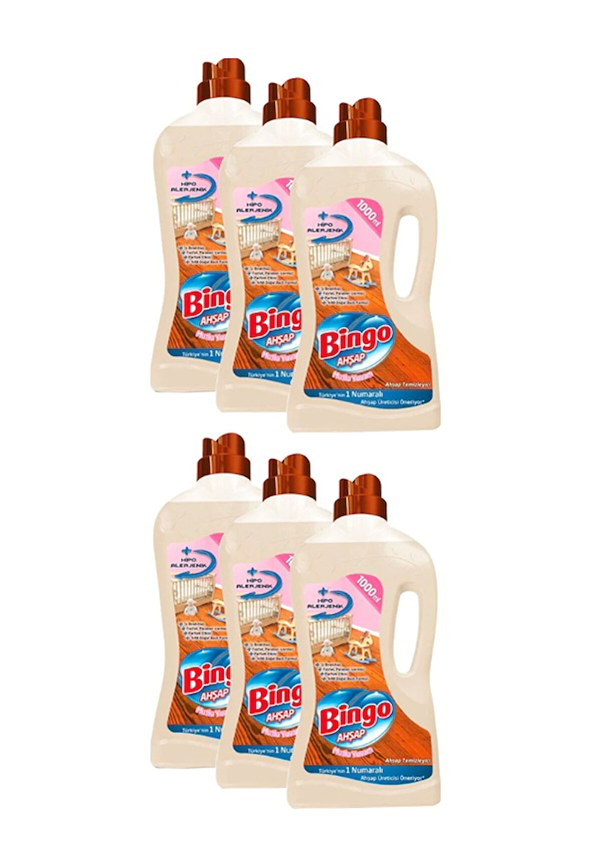 Bingo Mutlu Yuvam Ahşap Yüzey Temizleyici 6 x 1 L