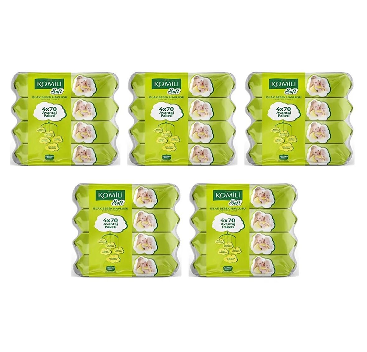 Komili Soft Kapaklı Islak Bebek Havlusu 1400 Yaprak