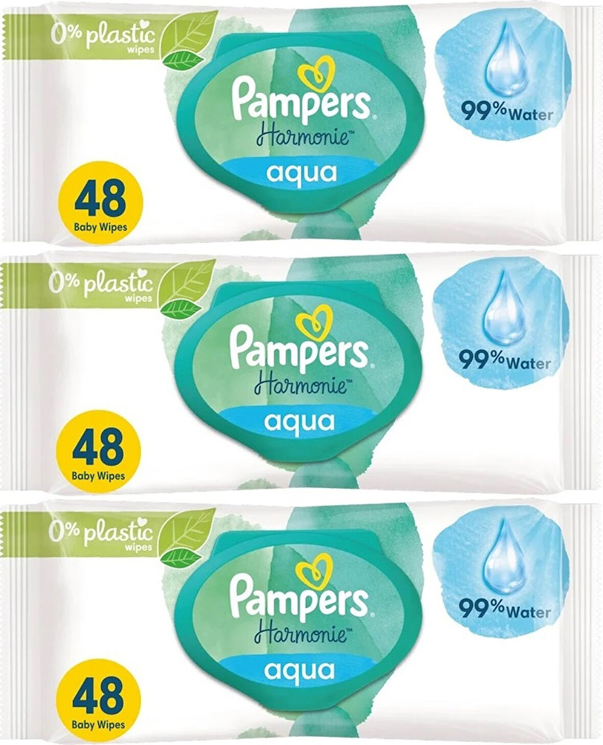 Prima Pampers Harmonie Islak Havlu Mendil Aqua Pure 48 Yaprak 3'lü