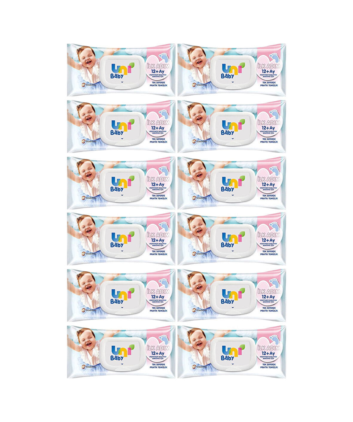 Uni Baby Ilk Adım Islak Mendil 52'Li X 12 Adet