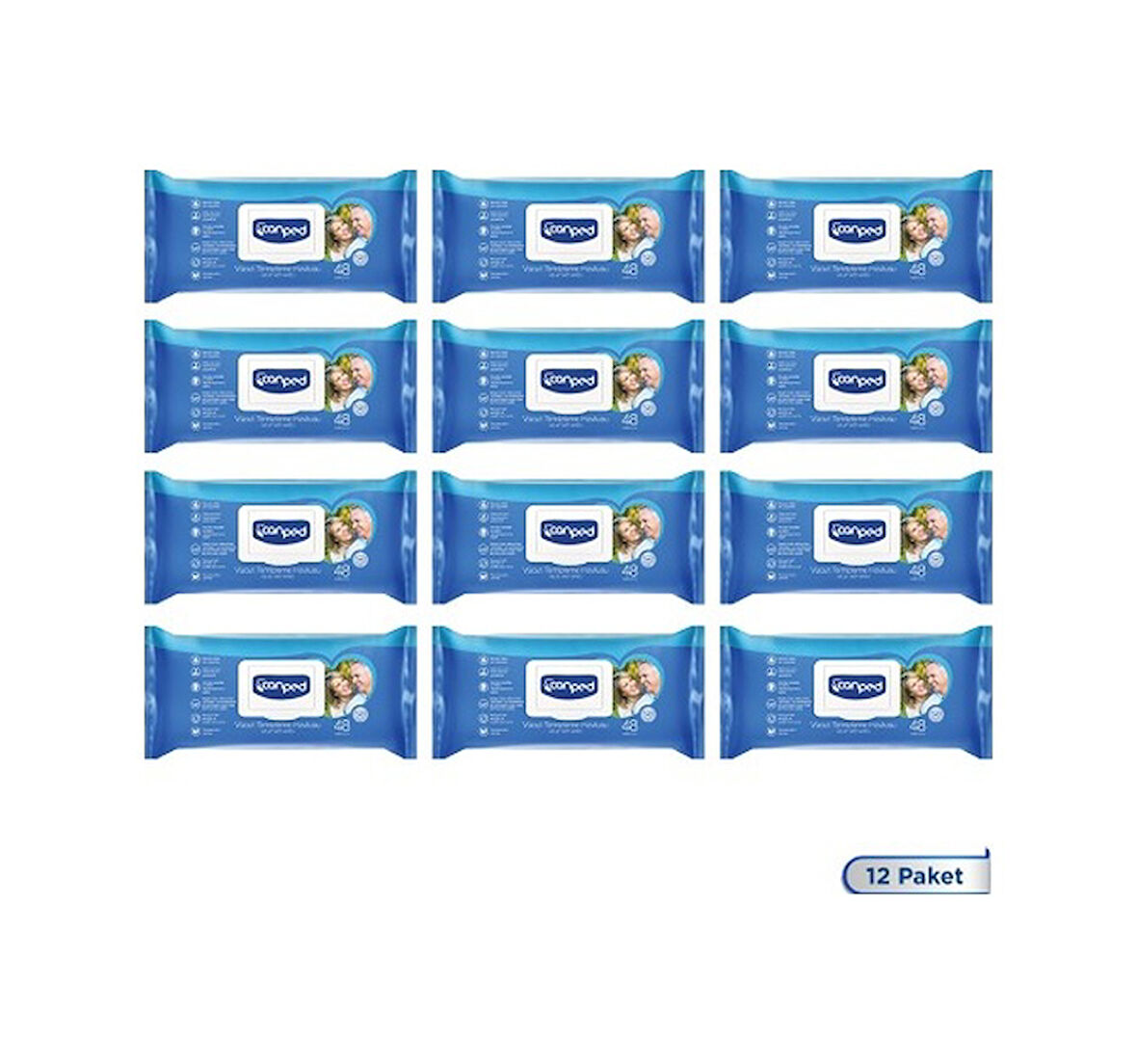 Canped Vücut Temizleme Mendili 48’li X 12