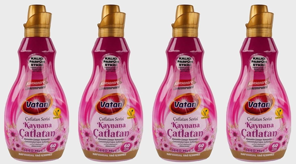 Vatan Kaynana Çatlatan Konsantre Yumuşatıcı 60 Yıkama 4 x 1440 ML