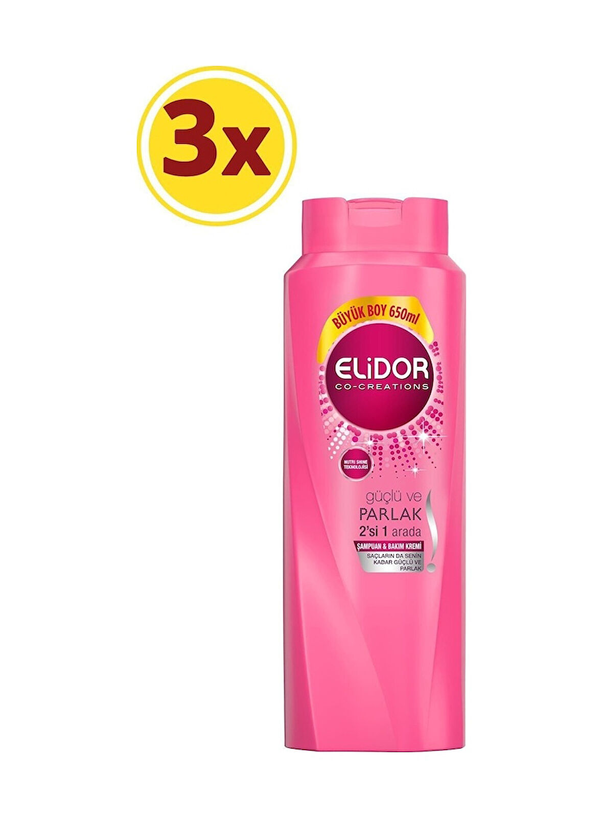 Elidor Güçlü ve Parlak Şampuan 3 x 650 ML