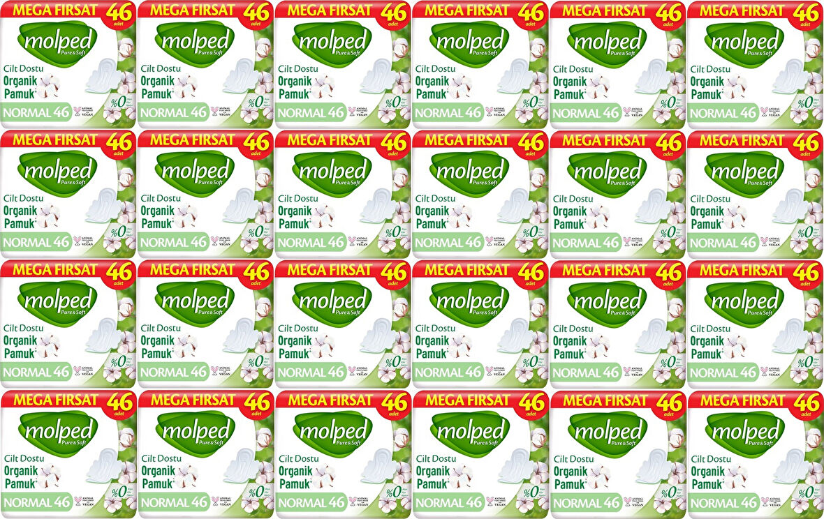 Molped Pure&soft Hijyenik Ped Normal 1104 24pk 46 Adet Mega Pk 