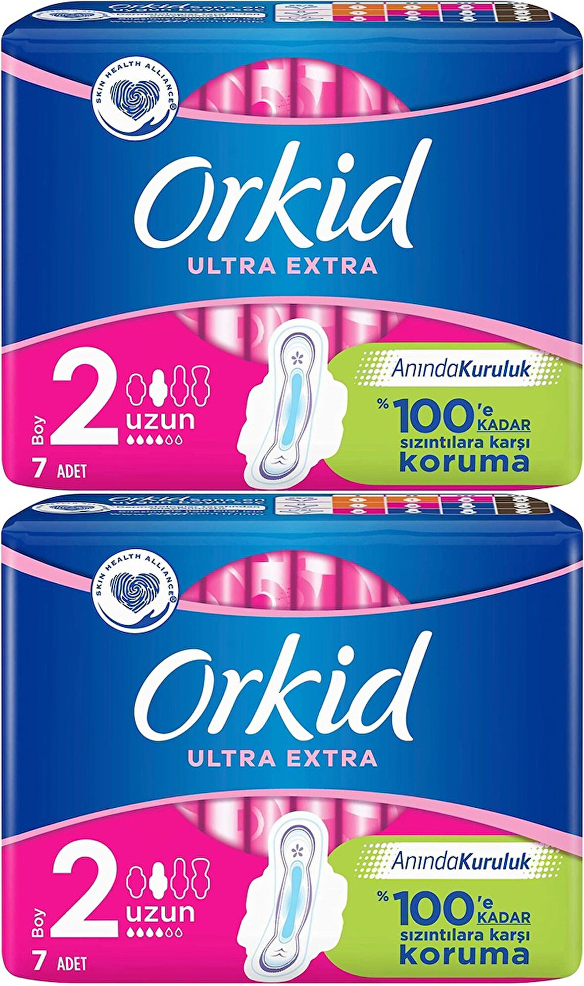Orkid Ultra Extra Hijyenik Ped Uzun 2 x 7'li