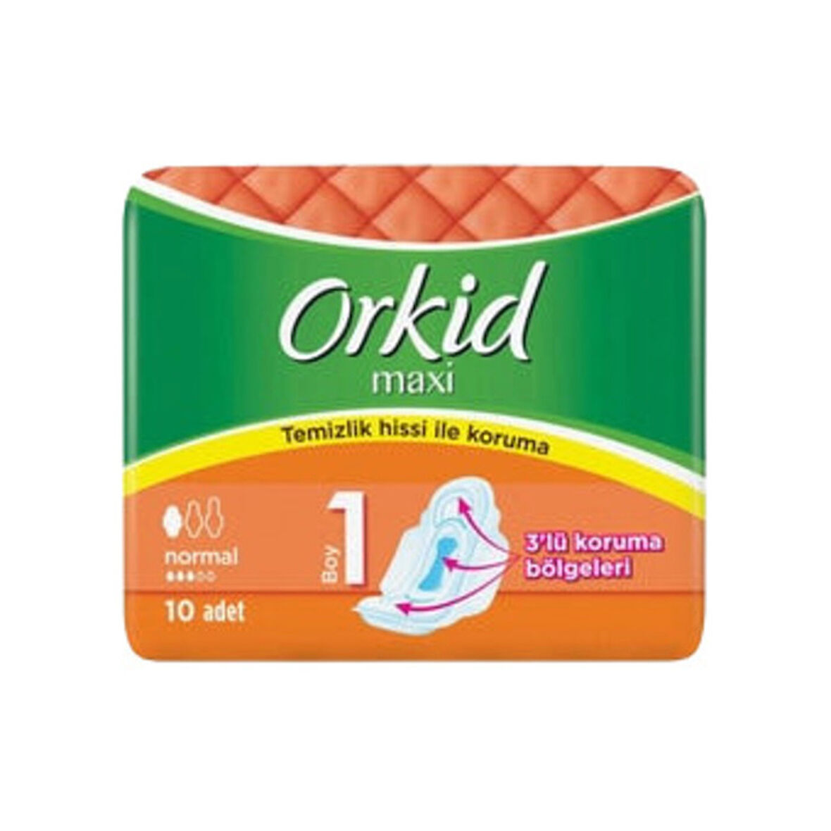 Orkid Hijyenik Ped Maxi Normal Tekli Paket 10'lu