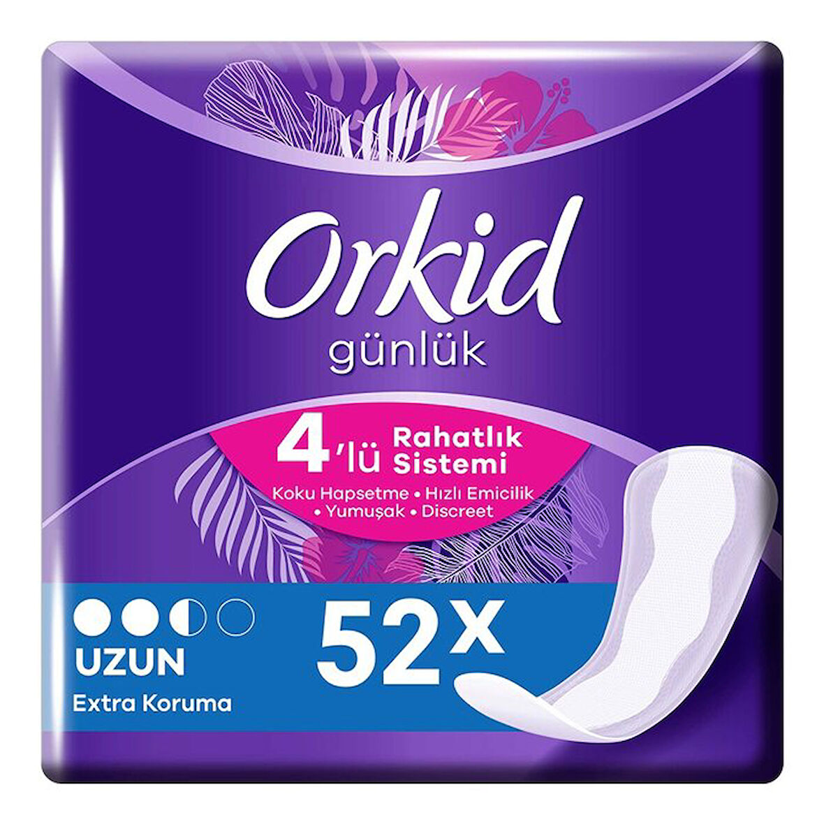 Orkid Extra Koruma Uzun Günlük Ped 52 Adet