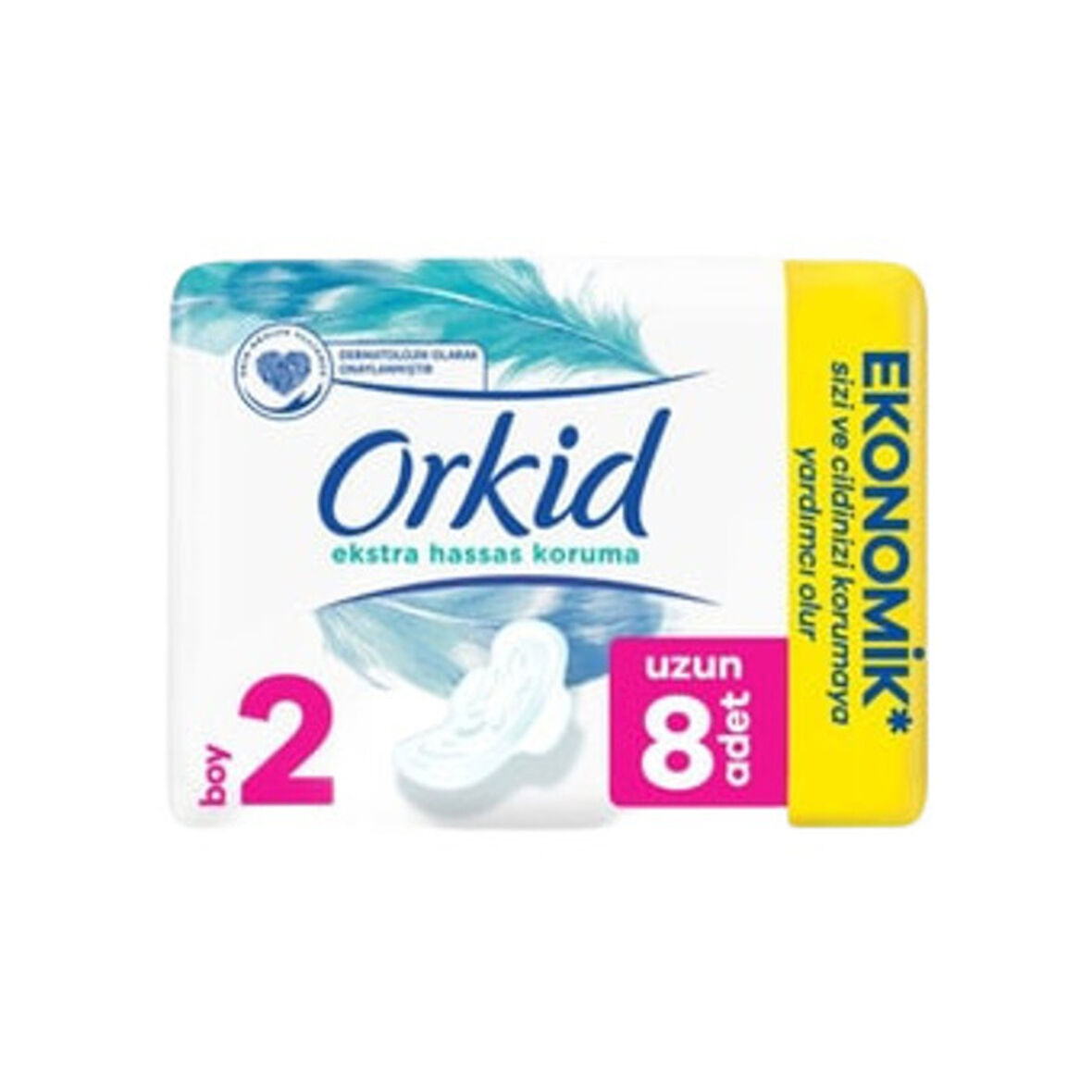 Orkid Ped Extra Hassas Tekli 2 Beden 8'li