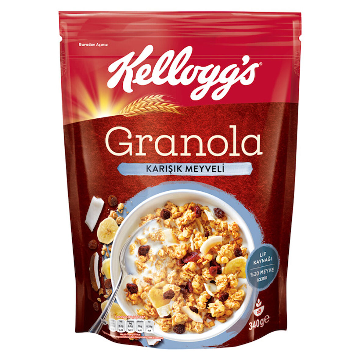 Kellogg's Kellogg's Granola Karışık Meyveli 340 Gr