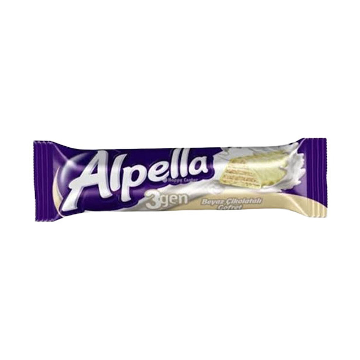 Alpella 3gen Beyaz Çikolatalı Gofret 28 Gr