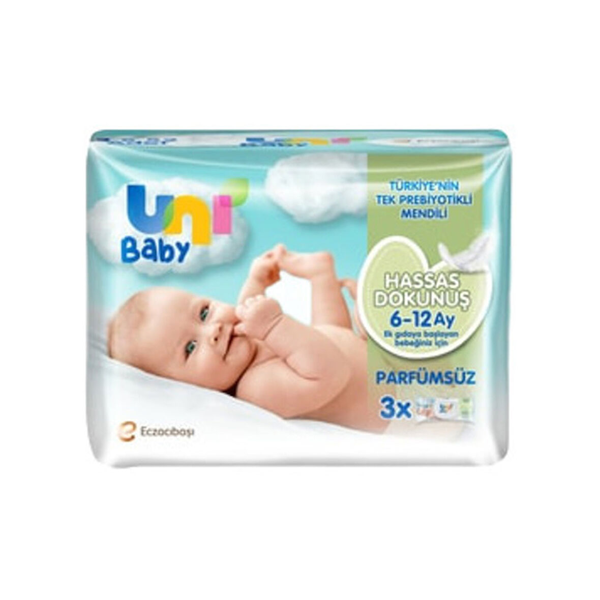 Uni Baby Islak Mendil Hassas Dokunuş 3x52'li