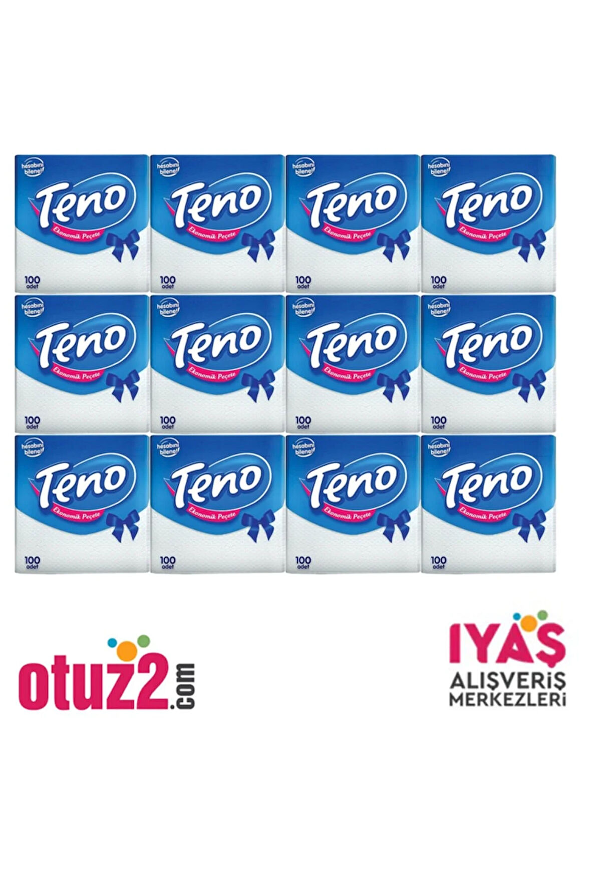 Teno Ekonomik Peçete 100-lü 12 Paket