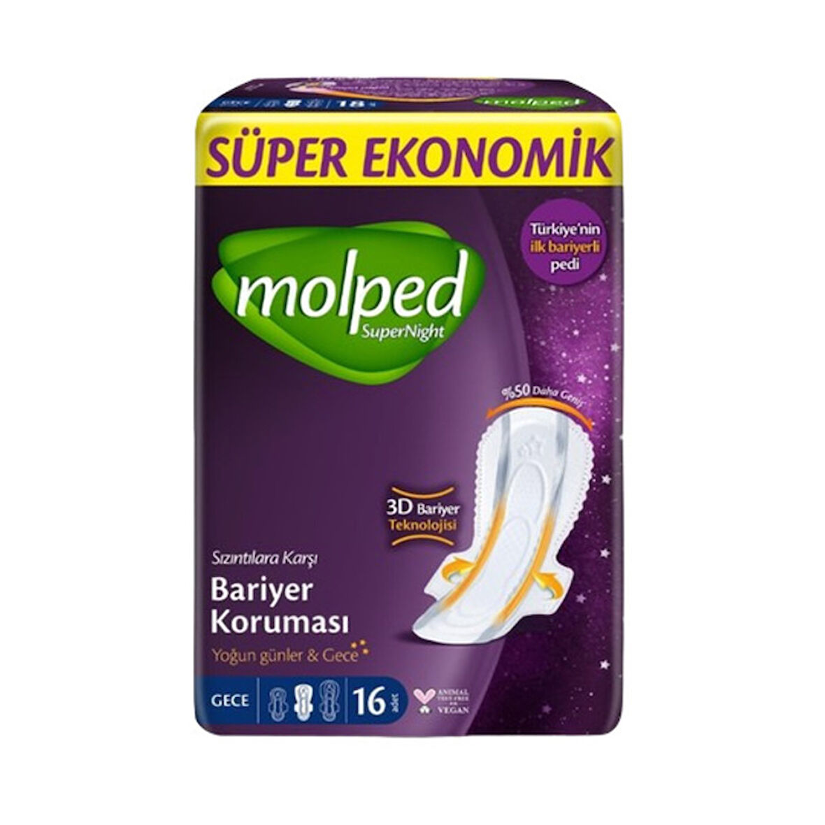 Molped Ped Süpernight Eko Gece 16'lı