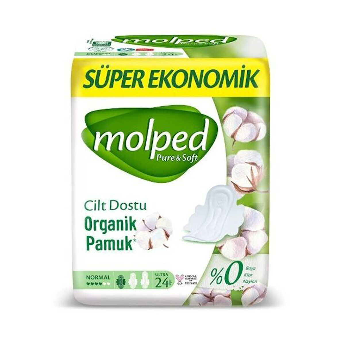 Molped Ped Pure Soft Hijyenik Süper Ekonomik Normal 24'lü