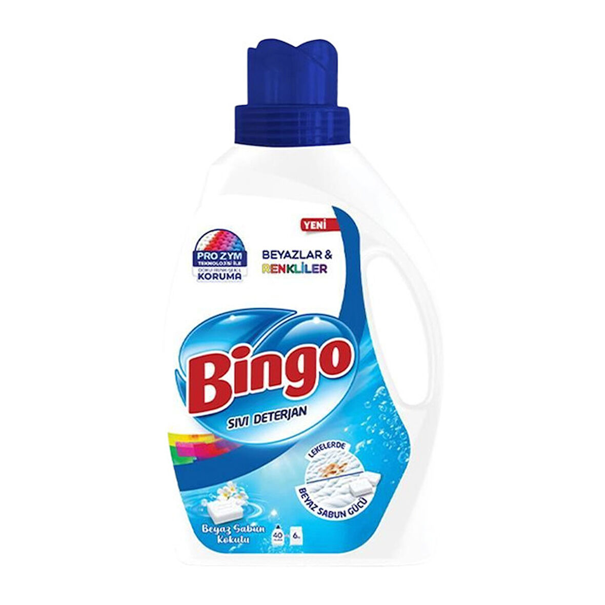 Bingo Deterjan Sıvı Beyazlar Ve Renkliler Beyaz Sabun Kokulu 2600 Ml